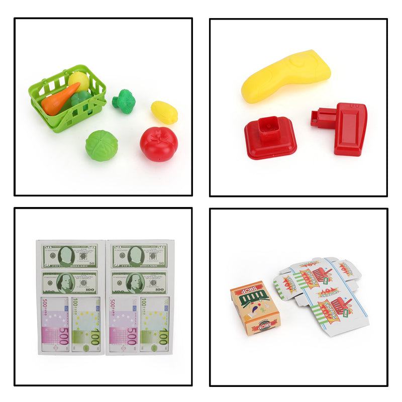 Supermarket Toys Pretend Play Set Kids Children Role Play Tools