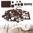 2 Colors 357 Piece Self-Stick Furniture Felt Pads for Hard Surfaces
