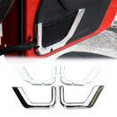 4pcs ABS Trunk Sundry Net String Bag Frame Trim For Renegade 2011+ 4Door Silver/Orange Generic