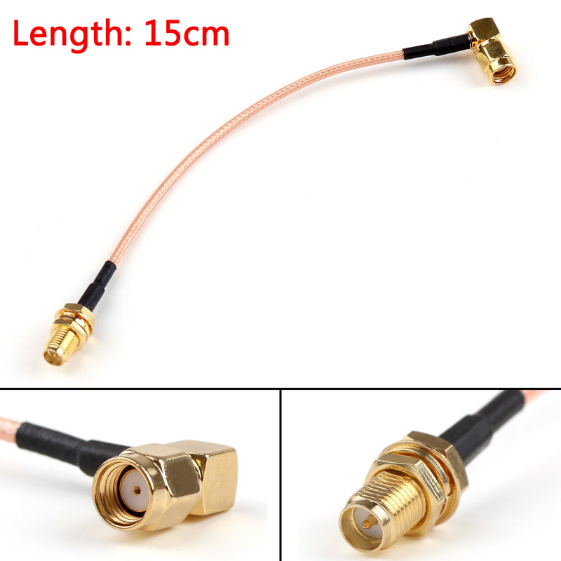 15cm RG316 Cable RP.SMA Male Jack Right Angle To Female Plug Pigtail 6in FPV