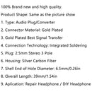 1PC Mini 2.5mm 3 Pole Stereo Plug Audio Connector Fit DIY Headphone Black