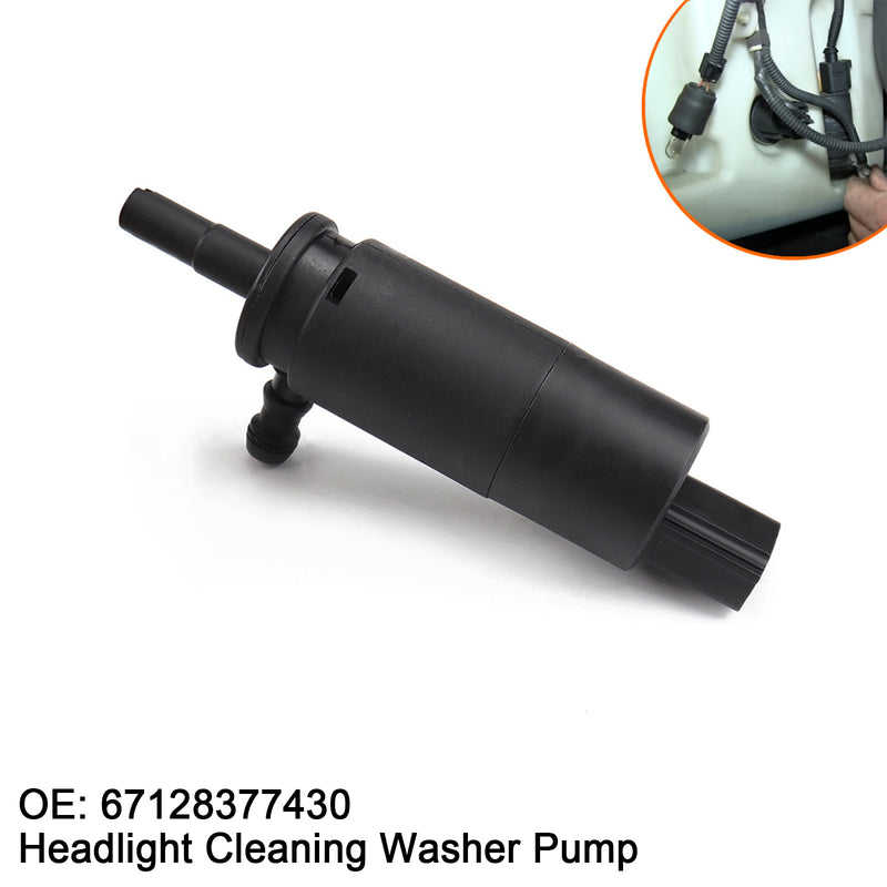 Headlight Cleaning Washer Pump 67128377430 For BMW E46 E90 X5 E60 E65 E66 X3 Generic