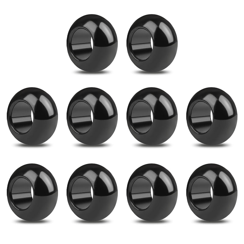 10PCS Aluminum Alloy Exquisite Slider Fit 4mm Headphone Cable Splitter Black