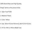 6 隆脕 Fuse Puller 30mm Car Automotive Mini Micro Blade Fuse Tool Extractor Yellow