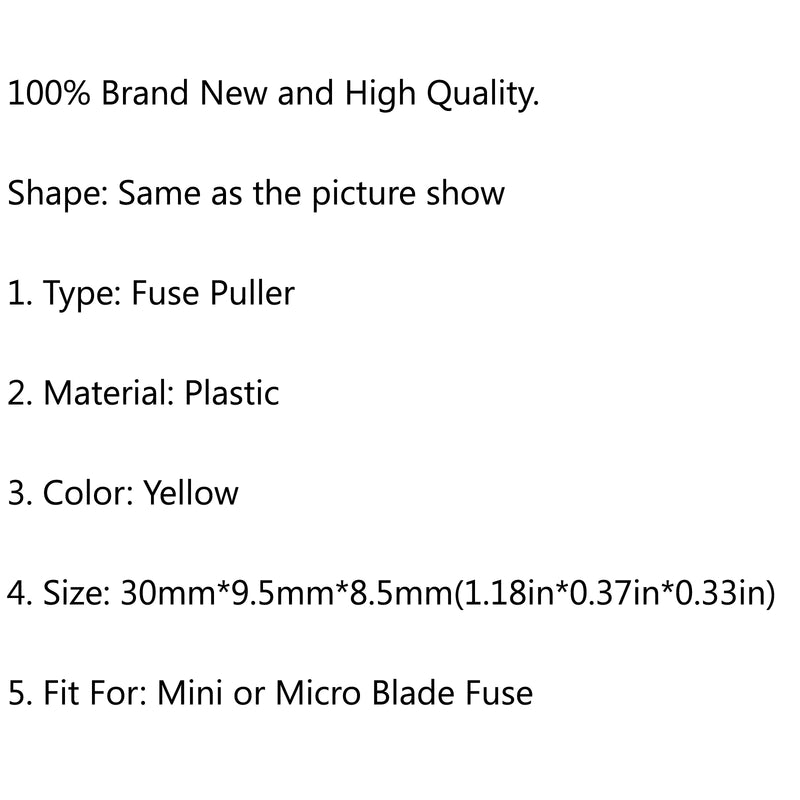 6 隆脕 Fuse Puller 30mm Car Automotive Mini Micro Blade Fuse Tool Extractor Yellow