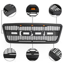 Ford F150 2004-2008 Raptor Style With LED Front Mesh Hood Grill Grille