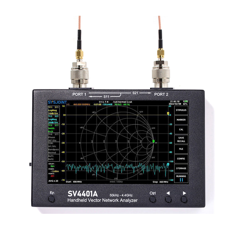 SV4401A 50KHz-4.4GHz Vector Network Vector Analyzer 100Db Dynamic NanoVNA