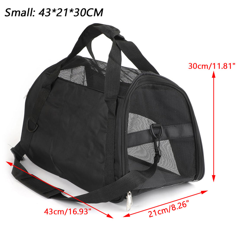 Small Cat / Dog Pet Carrier Soft Sided Comfort Bag Travel Case Airline Approved