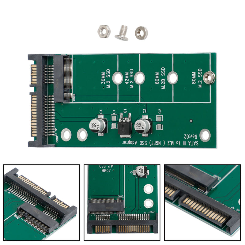 SATA to M2 NGFF (SATA) SSD Converter Adapter Card M.2 to SATA 3 III Connector