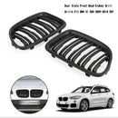 Matt Black Dual Slats Front Hood Kidney Grill Grille Fit BMW X1 E84 2009-14 SUV