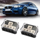 Splitter Heat resistant Nickel Plated Clear Cover plastic housing 2pcs Distribution Block T Type 1x0GA In 4x4GA Out for Car Audio Marine