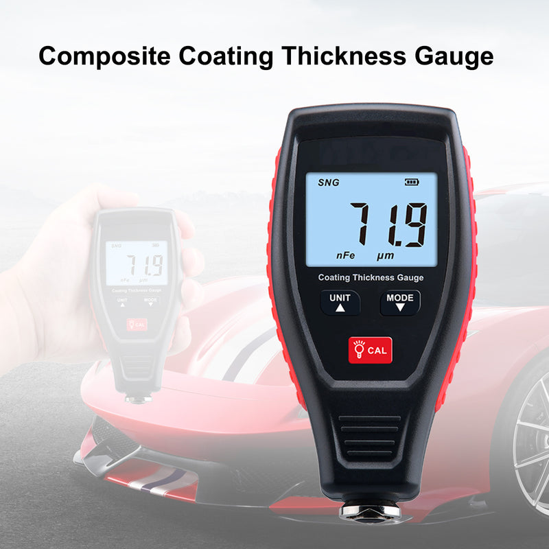Digital Car Paint Coating Thickness Tester Depth Gauge Meter Measuring 0-1800um