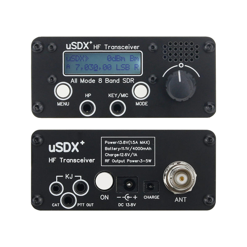 Usdr usdx+ Plus Transceiver All Mode 8 Band HF Ham Radio w/Power Adapter US Plug