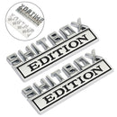 2pc Shitbox Edition Emblem Decal Badges Stickers For Ford Chevr Car Truck