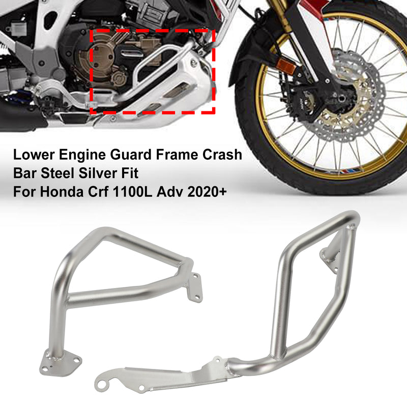 Engine Protect Guard Frame Lower Crash Bar Silver For Honda Crf 1100L Adv 20+ 22 Generic