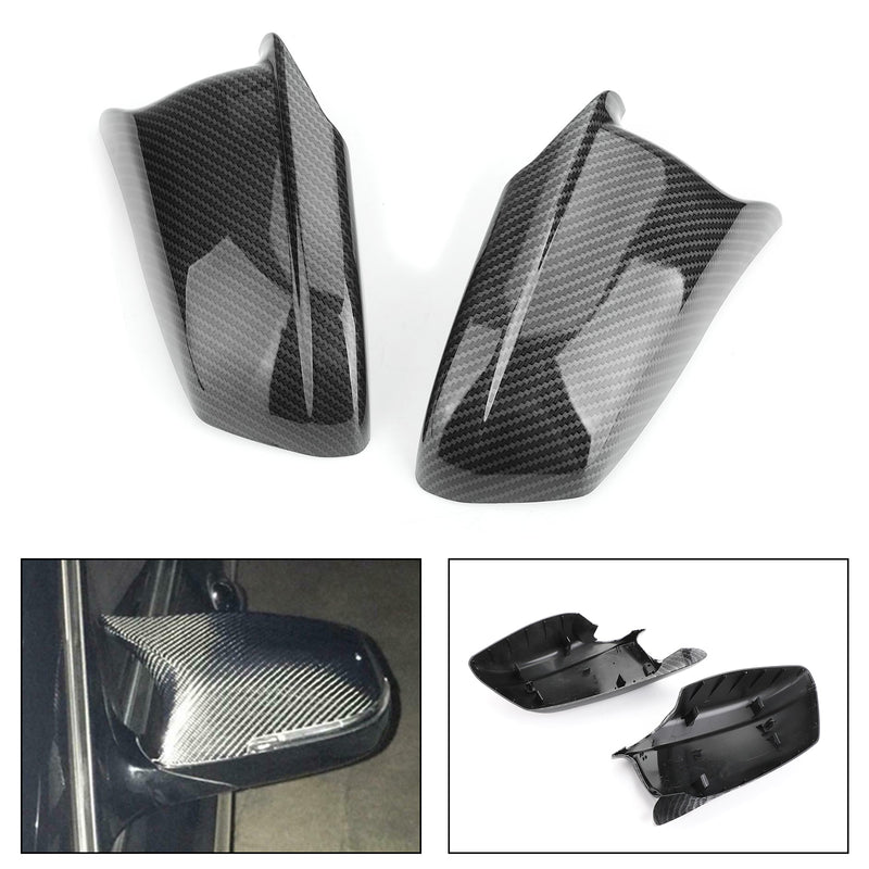 Door Side Wing Mirror Cover Cap Carbon For BMW 5Series F10/F11/F18 Pre-LCI 11-13 Generic