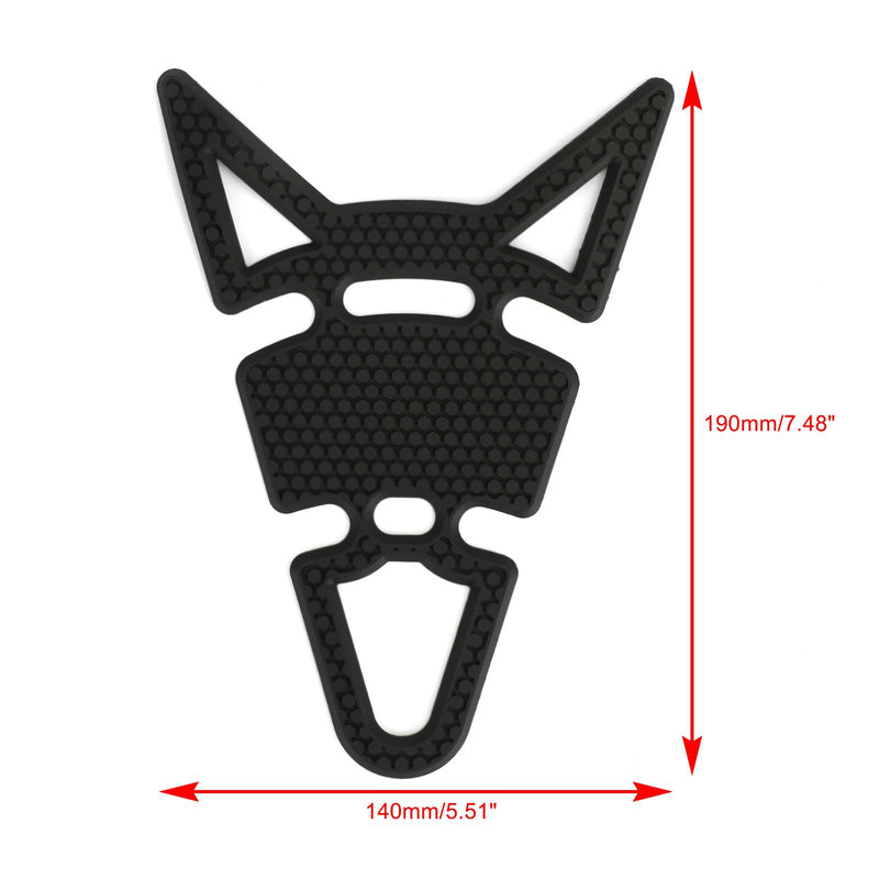 3D Rubber Motorcycle Tank Pad Protector Motorbike Spine Sticker "Cat ears" Look Generic