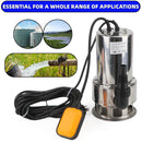 1100W Submersible Dirty Water Pump Bore Tank Well Steel Automatic