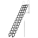 Wall Mounted Folding Ladder Black Loft Attic Stairs Pull down 12 Steps 9.8ft Black Wall Mounted Folding Loft Ladder Stairs Attic Ladder Home Pulldown