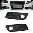 2 X Front Bumper Black Fog Light Grille Cover For Audi A4 S-LINE S4 2008-12 Generic