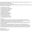 5PCS Aluminum Alloy Paint Black 0.78mm Plug Audio Connector For JH16 JH11 Pro BK