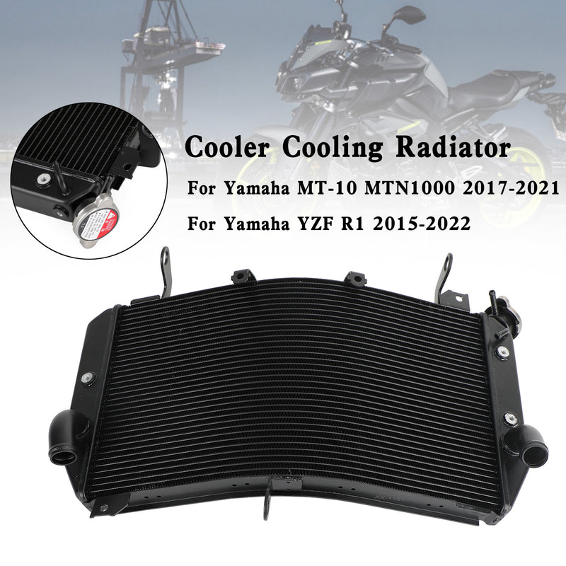 Radiator Cooling Cooler For Yamaha FZ10 MT-10 MTN1000 2016-2021 YZF-R1 15-22
