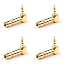4PCS 2.5mm 4 Pole TRRS Mini Audio Male Plug Right Angle 90¡ã Connector YD Gld