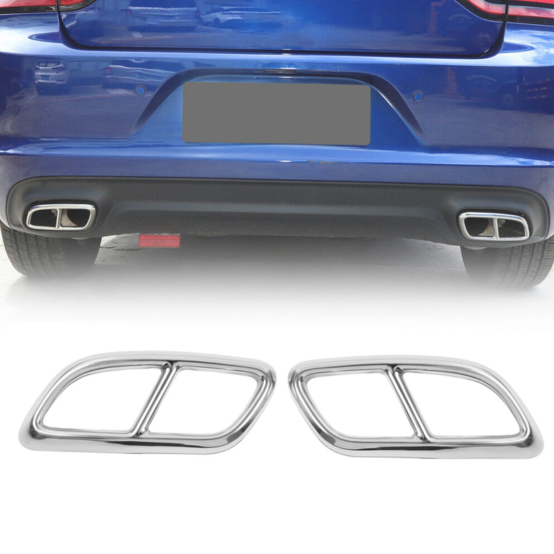 2PCS Charger 2015+ Stainless Rear Exhaust Tail Muffler Decor Cover Trim