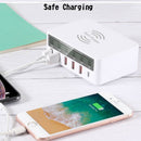 Multiport Quick USB Charger Station With Wireless Charging Pad LCD Display AU
