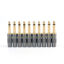 10 Pcs High Quality Copper 6.3mm 1/4" Mono Jack Plug Connector Soldering