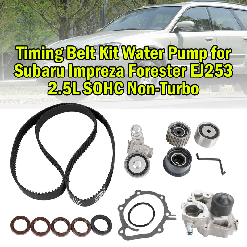 2006-2010 Subaru Forester 2.5L SOHC H4 16V EJ253 Non-Turbo Timing Belt Kit Water Pump