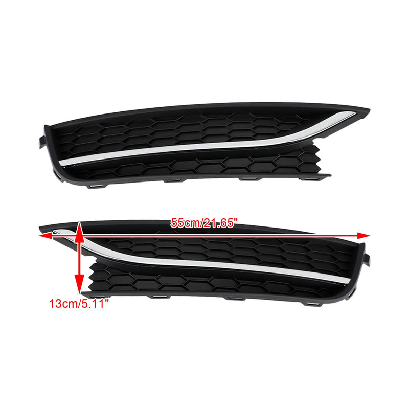 2PCS VW Passat 2012-2015 Front Driving Fog Light Cover Black/Chrome