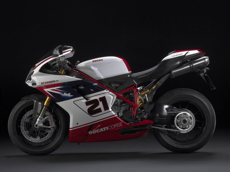 Fairings 2007-2012 Ducati 1098 1198 848 White Red No.21 1098 Racing Generic