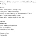 Labyrinth Magic Intellect Balance Puzzle Toy 118 Barriers 3D Maze Ball