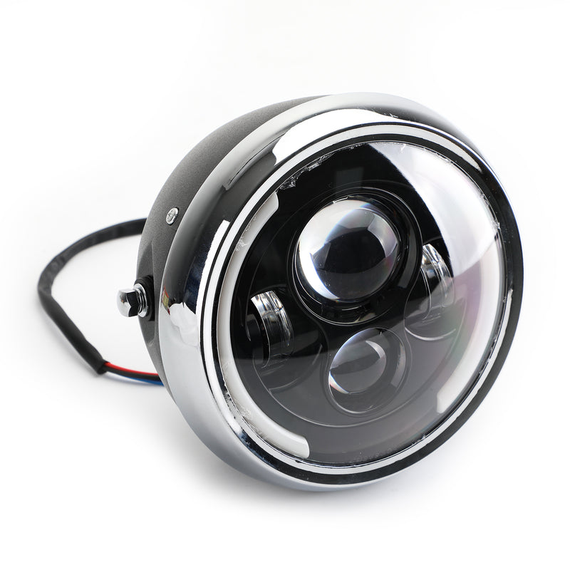 7 Inch LED Headlight Hi/Lo Fog Driving DRL for Motorcycle Dyna Cafe Racer Bobber Generic