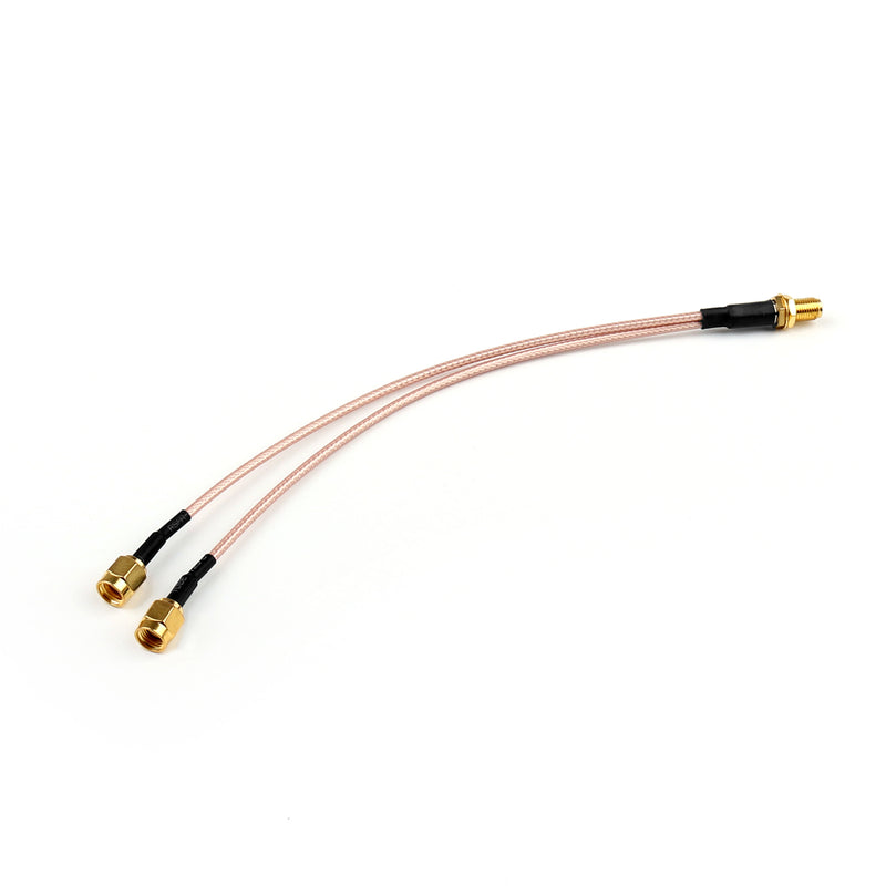 4Pcs 20cm RG316 RP-SMA Female to Y Type 2x RP-SMA Male Splitter Pigtail Cable 8in