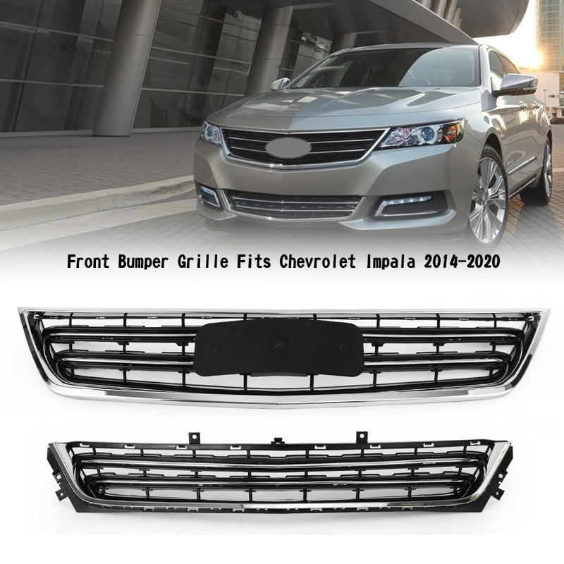 Chevrolet Impala 2014-2020 Front Bumper Grille Grill Chrome Black 23455348