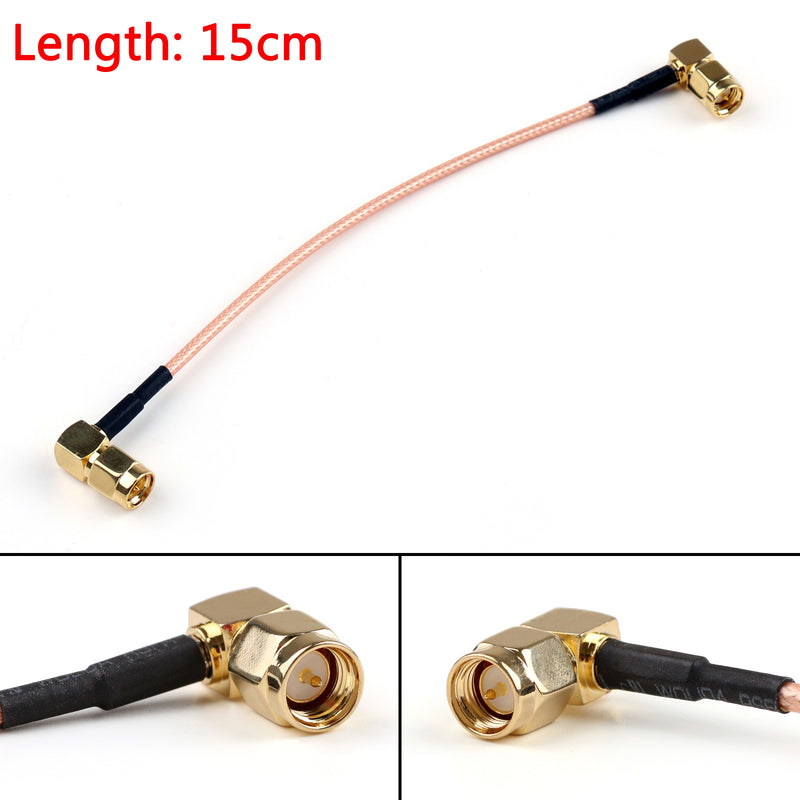 15cm RG316 Cable SMA Male Plug To SMA Male Plug Right Angle Pigtail 6in FPV