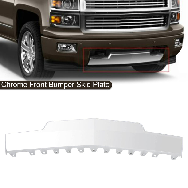 Chevrolet Silverado 1500 Truck 2014-2015 Chrome Front Bumper Skid Plate