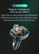 QC3.0 PD18W Quick Charger Car Mp3 Player Bluetooth 5.0 Receiver FM Transmitter