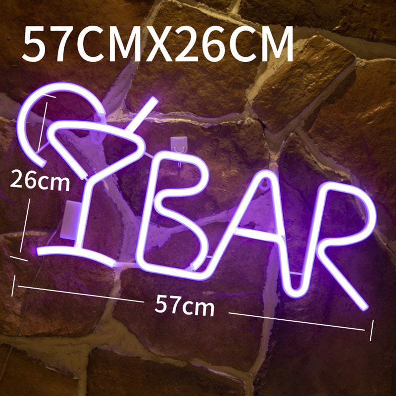 BAR Neon Sign Light LED Juice Letter Neon Lamp Tube Party Night Light Lamp Fedex Express