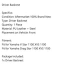 Motorcycle Driver Rider Backrest For Yamaha V Star 1100 XVS 1100 Drag Star Generic