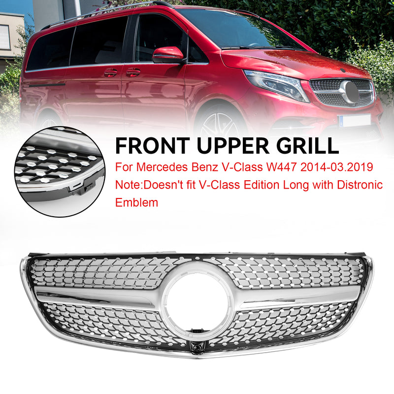 Mercedes Benz V Class W447 2014-03.2019 Diamond Front Upper Grille Grill