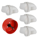 Chicken Feeder DIY Poultry Feeder Gravity Feeder 4 Ports and Hole Saw Kit