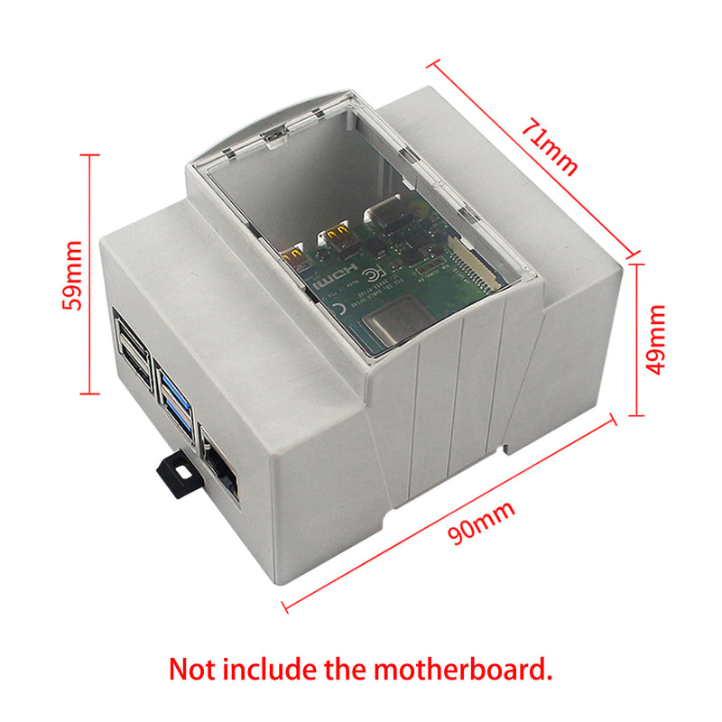 Protective Case White Fan w/ USB C 2.0 3.0 Ports for Raspberry Pi 4 Model B