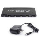 4K*2K Ultra HD HDMI 4 Way Splitter Hub 1 in 4 out Duplicator 3D Full HD with US Plug