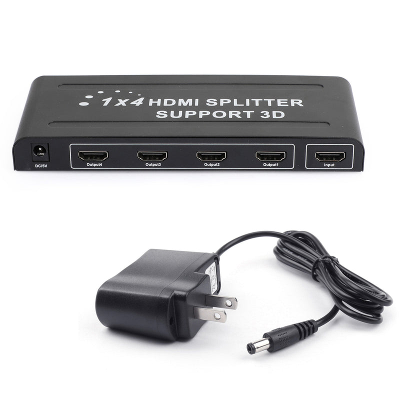 4K*2K Ultra HD HDMI 4 Way Splitter Hub 1 in 4 out Duplicator 3D Full HD with US Plug