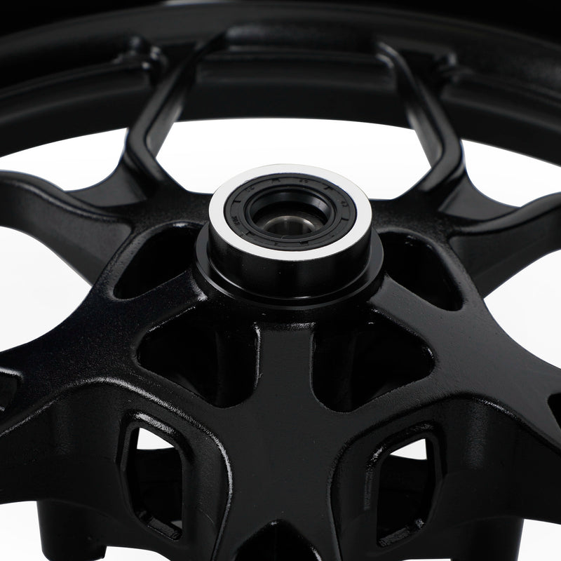 Front + Rear Wheel Rims For Yamaha YZF R3 YZF-R3 RH07 RH12 2015 - 2022 Black Generic