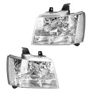 Chevrolet Tahoe 2007-2014 Chrome Housing Clear Headlights Assembly