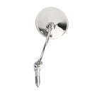 Chrome Handlebar End Mirrors For Motorcycle Cafe Racer Old School Clubman 22mm Generic